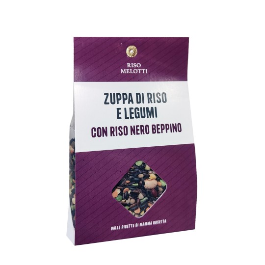 - Zuppa integrale di Riso e legumi con Riso Nero Beppino